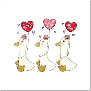 valentine duck Posters and Art